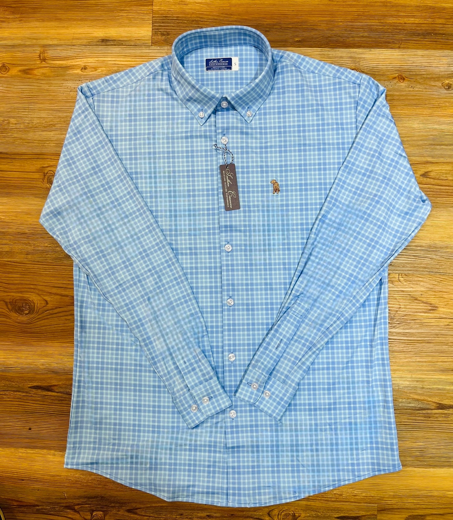 Tidepool Check Button Down