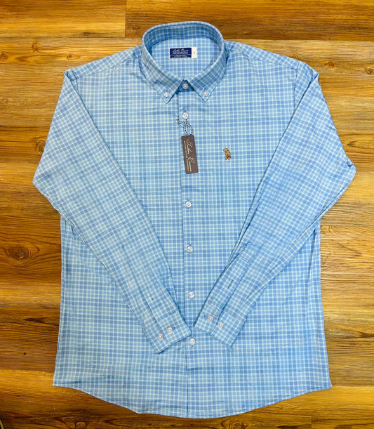Tidepool Check Button Down