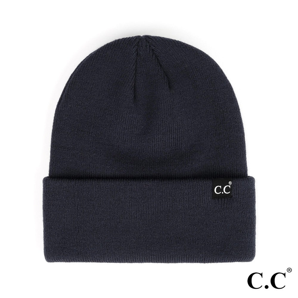 Unisex Solid Cuff Beanie Hat