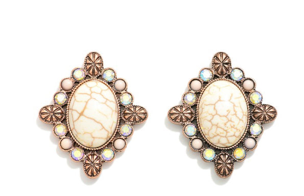 Concho Rhinestone Studs