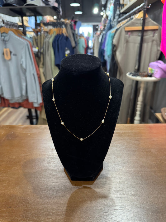Gold Pearl Necklace