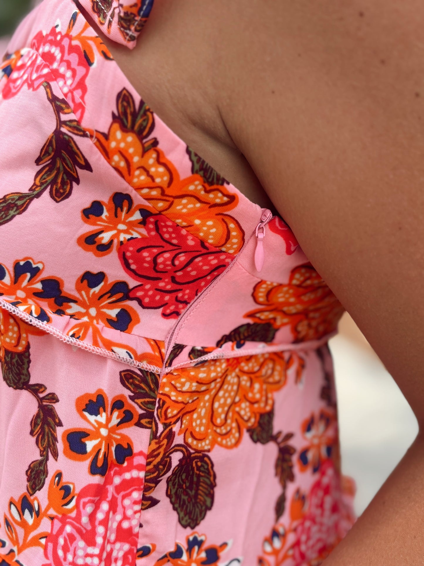 Floral Ruffle Midi Dress
