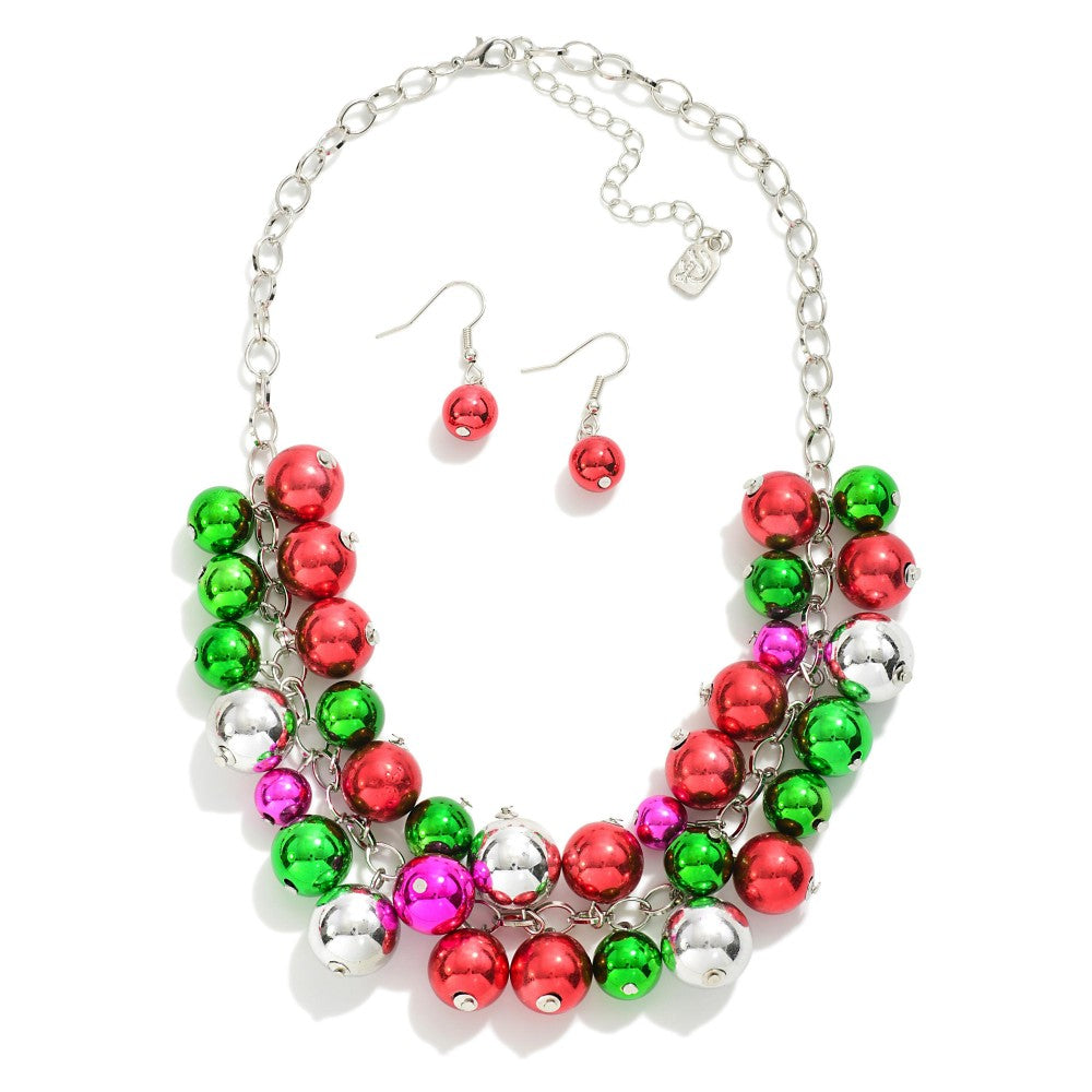 Christmas Ornament Necklace Set