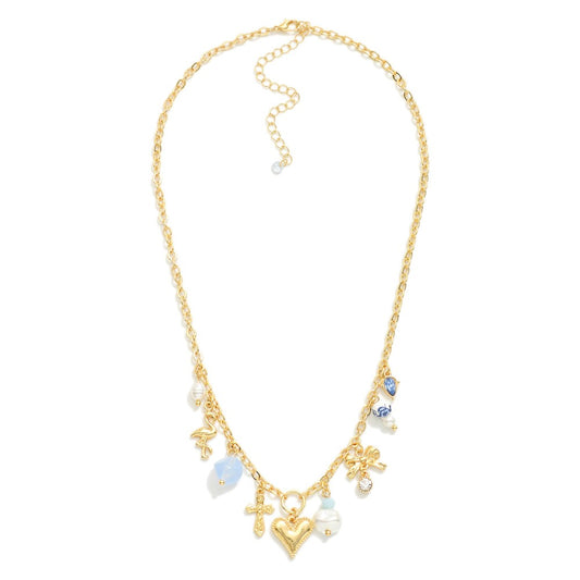 Gold Chinoiserie Charm Necklace