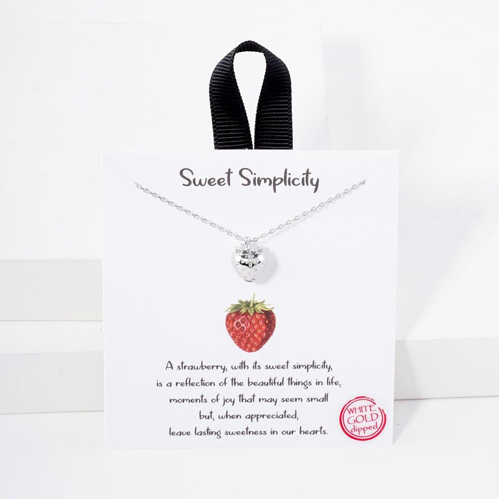Strawberry Pendant Necklace