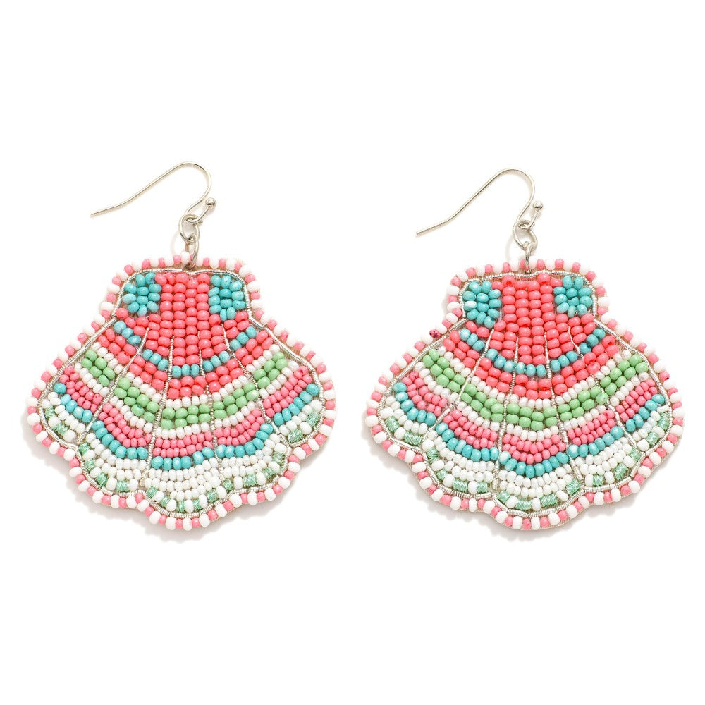 Beaded Seashell Earrings