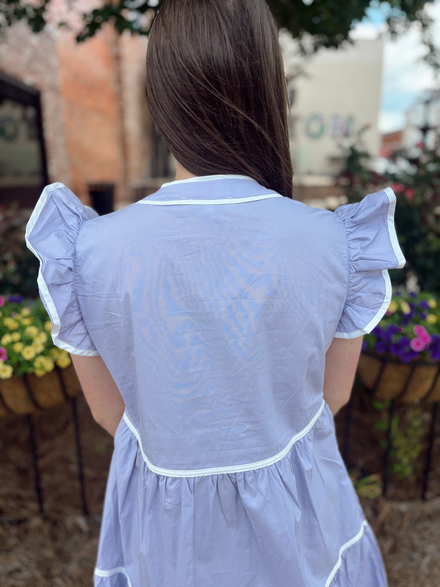 Ruffle Sleeve Tiered Dress