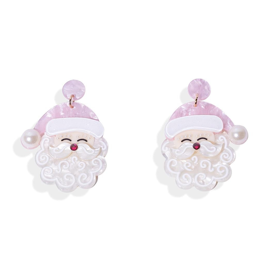 Pink Santa Pearl Earrings
