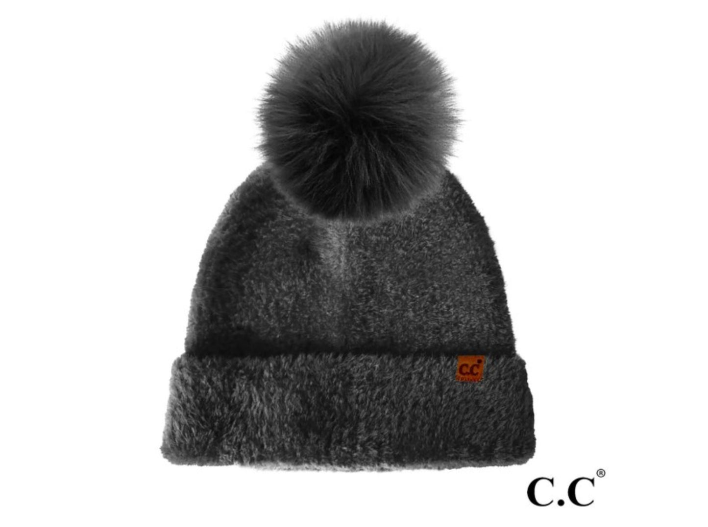 Plush Terry Chenille Pom Beanie