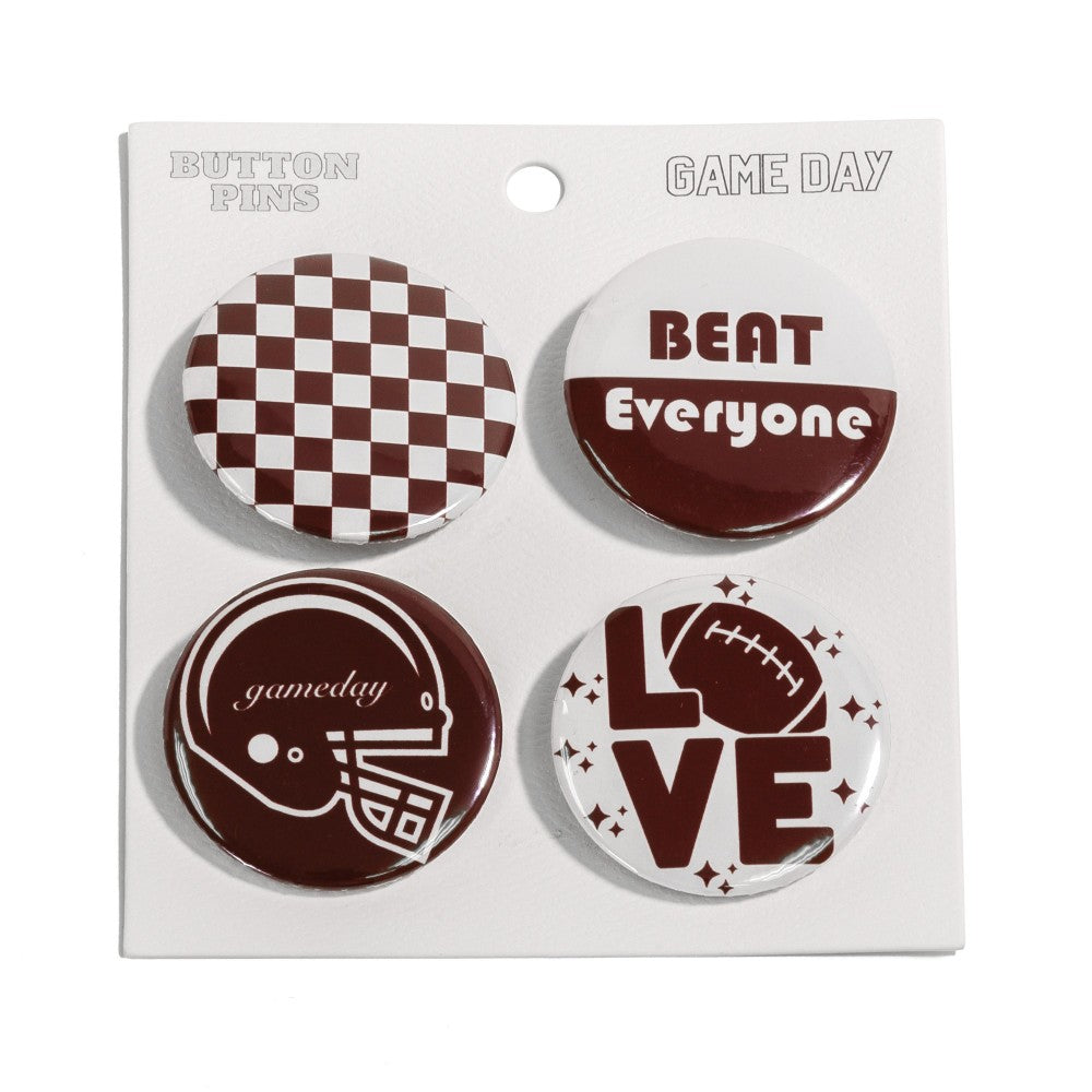 Football Button Pins
