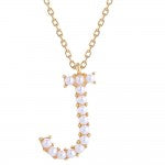 Pearl Initial Letter Necklace