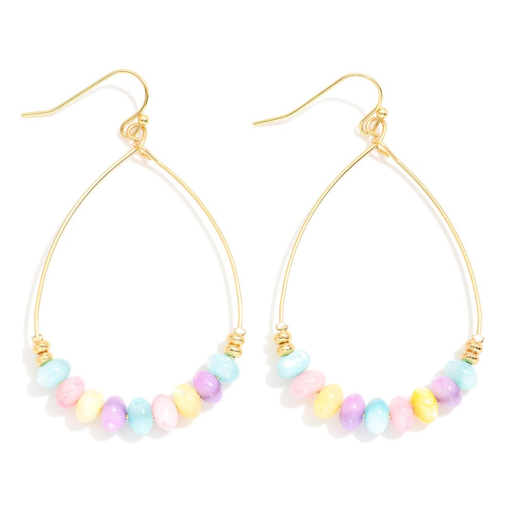 Natural Stone Teardrop Earrings