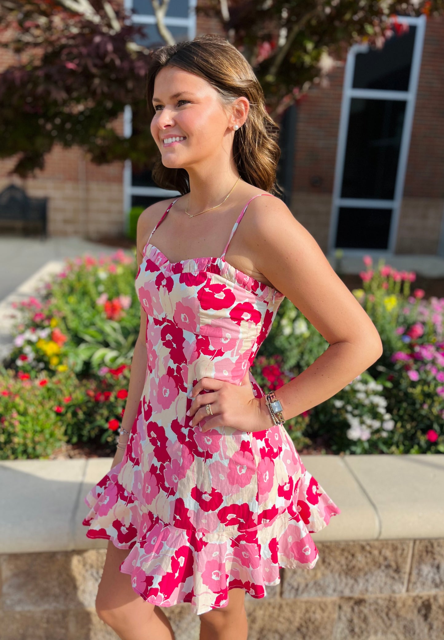 Pink Floral Dress