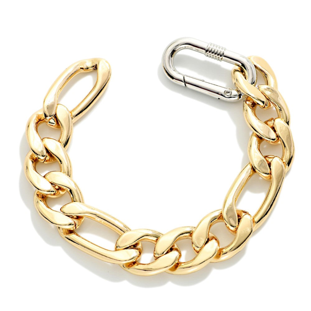 Two Tone Chunky Chain Bracelet
