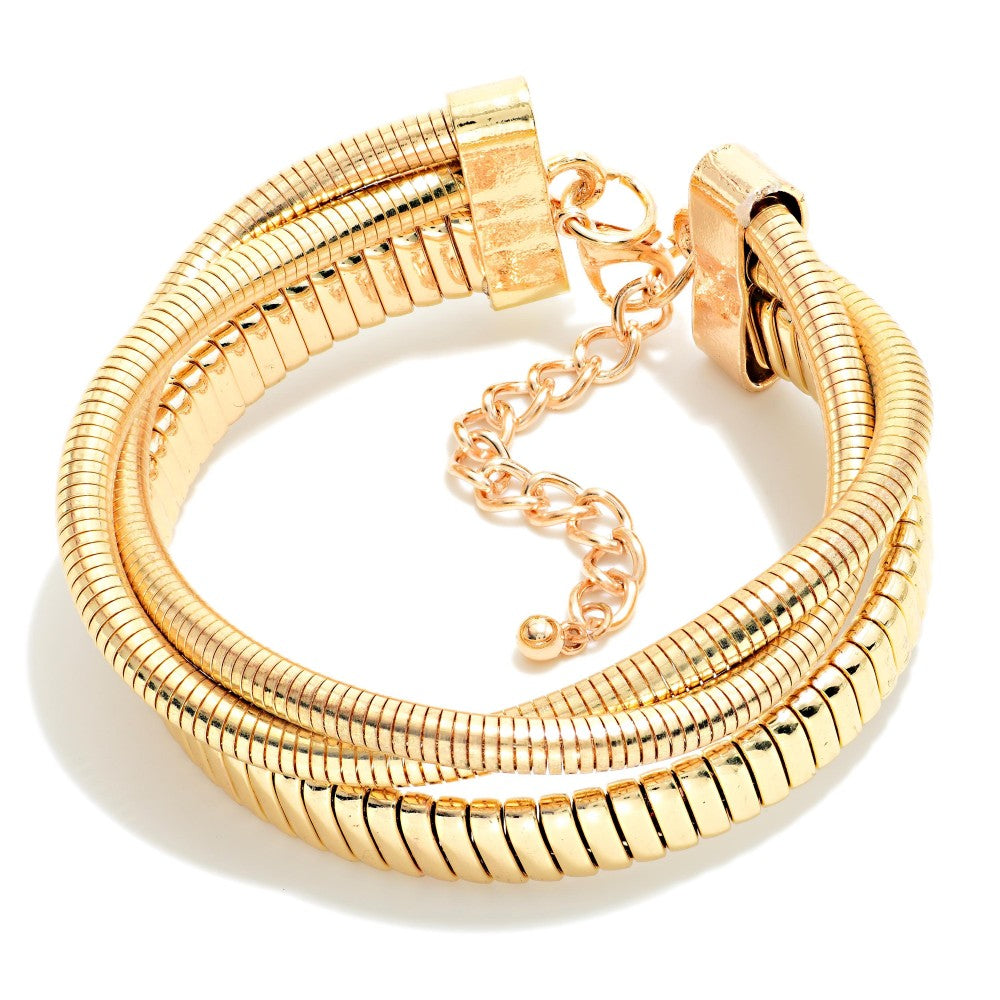 Gold Layered Coiled Bracelet