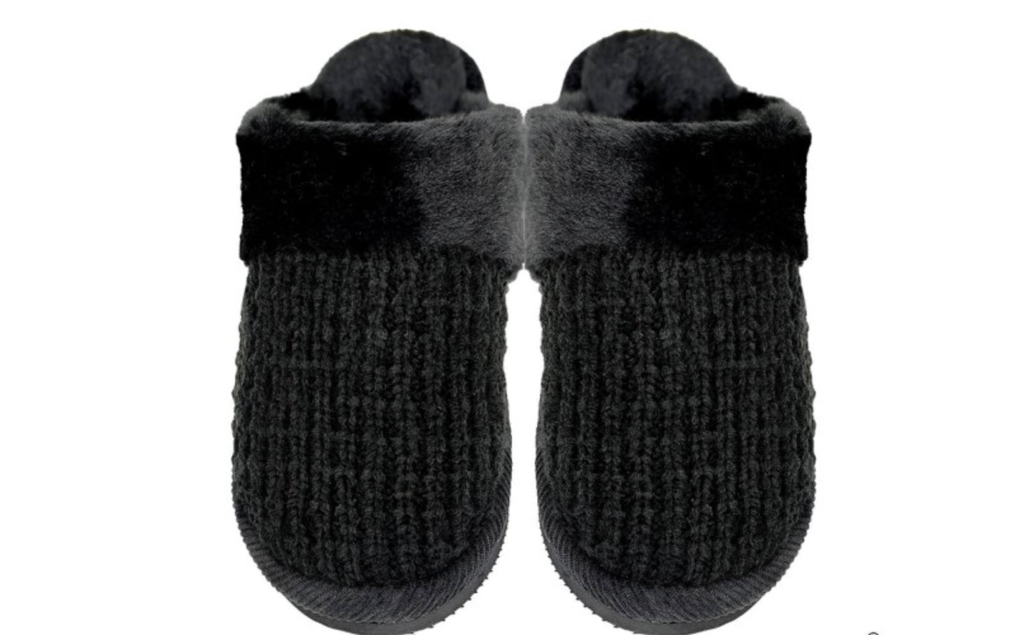 Faux Suede Sherpa Slippers