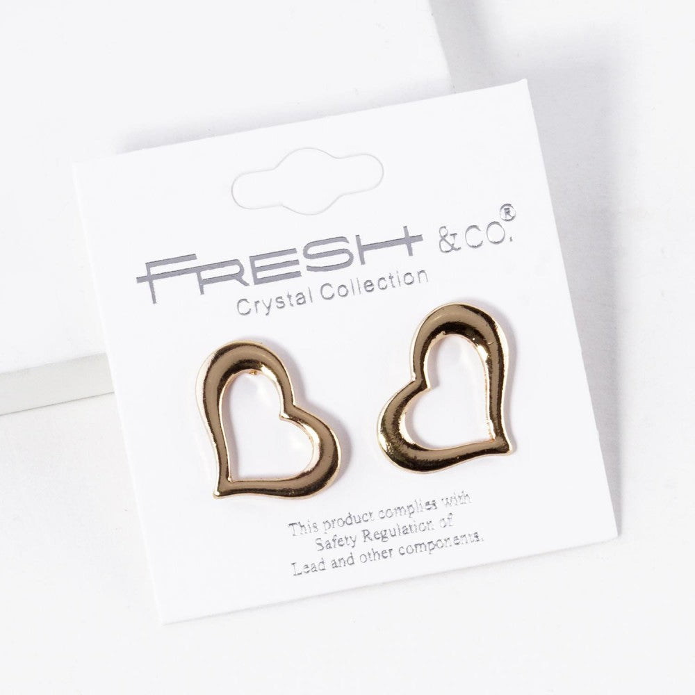 Hollow Heart Studs