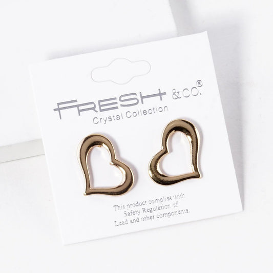 Hollow Heart Studs