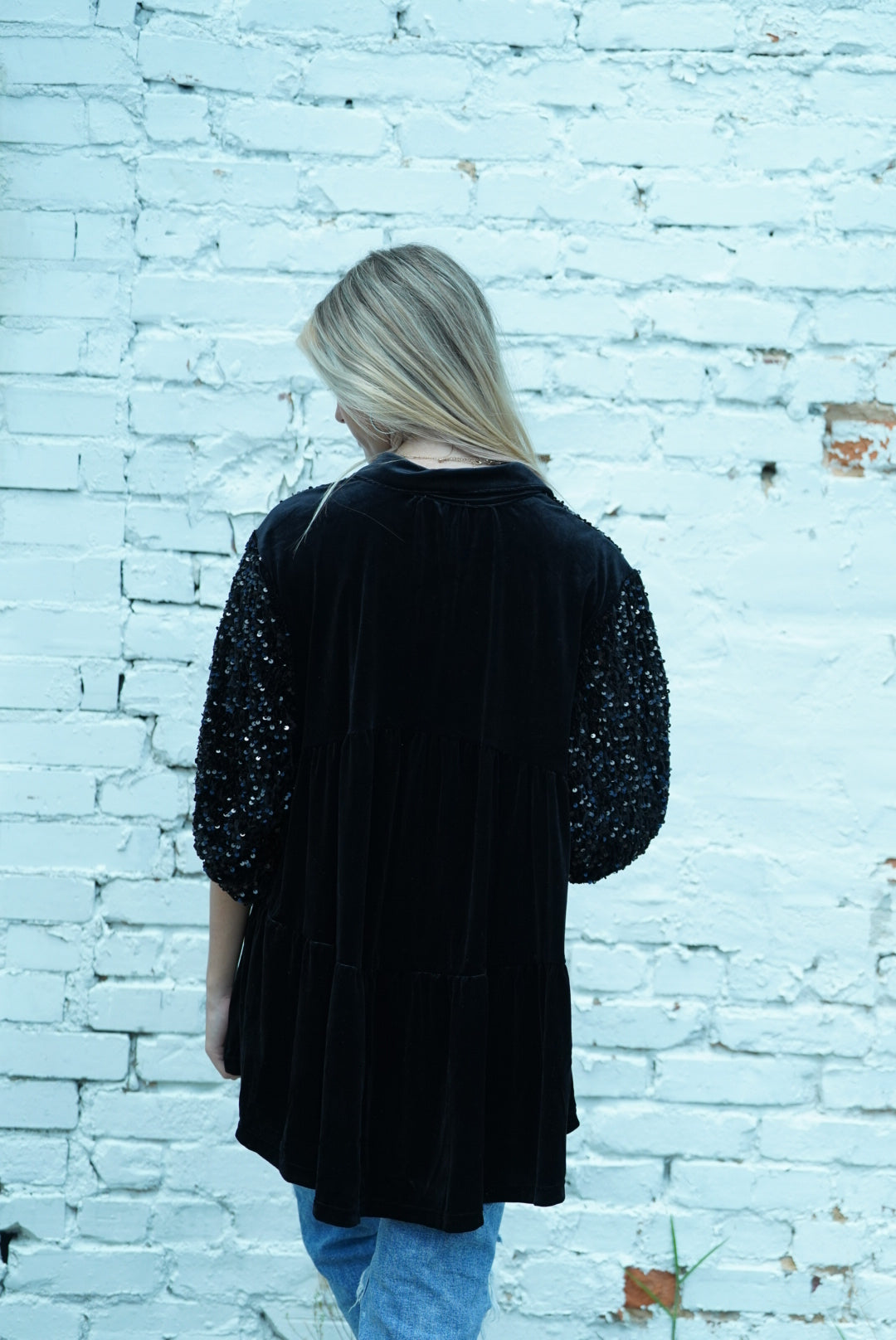 Plus - Velvet Sequin Tunic