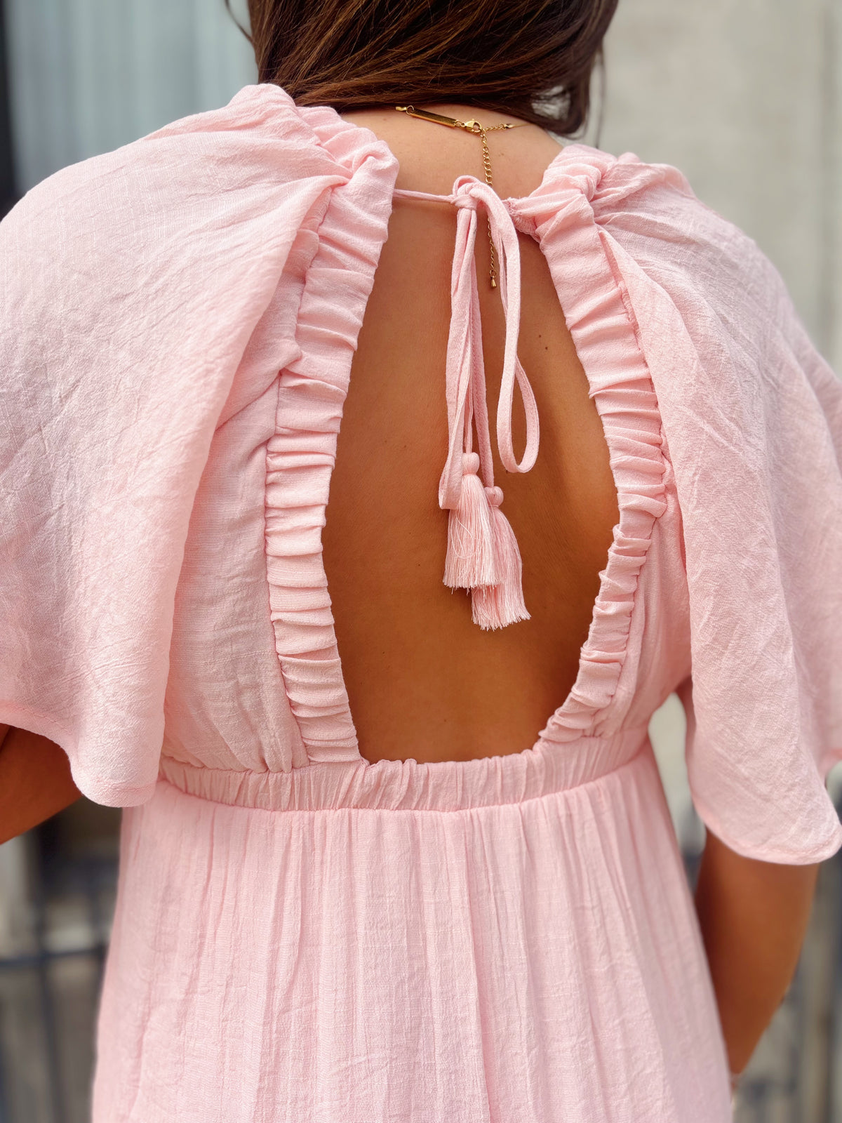 Flutter Sleeve Maxi Dress