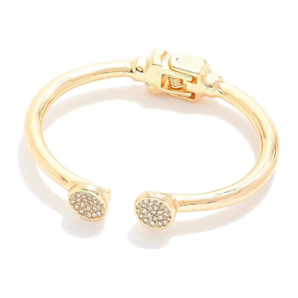 Rhinestone Circle Cuff Bracelet