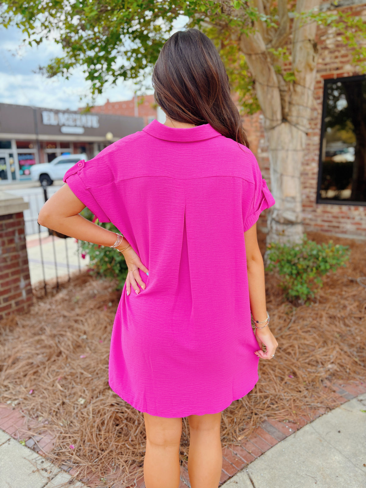 Button Down Mini Dress
