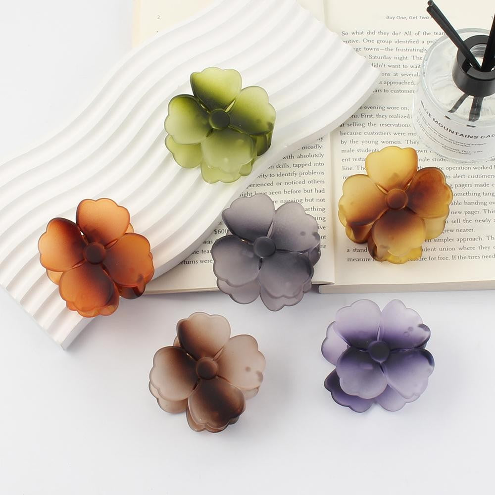 Ombre Frosted Flower Clip