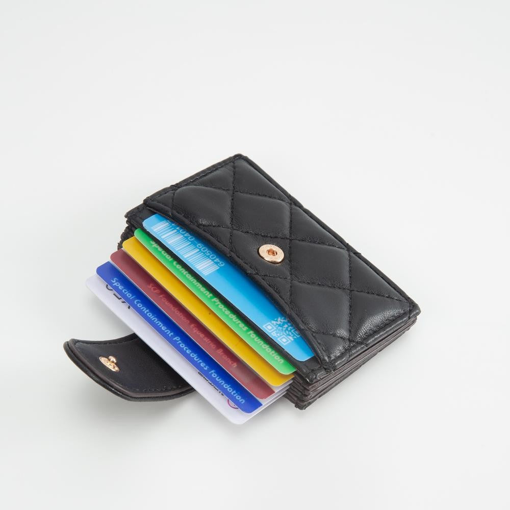 Black Quilted Card Holder