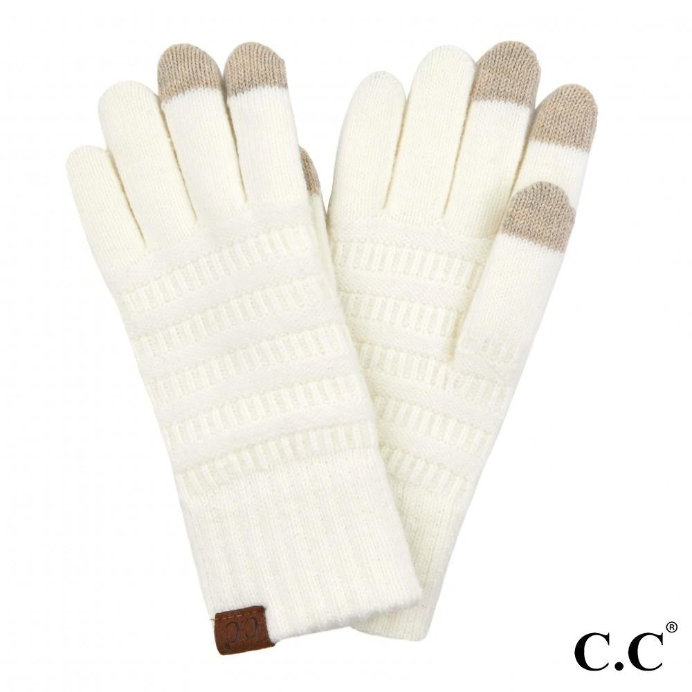 Ribbed Knit Gloves