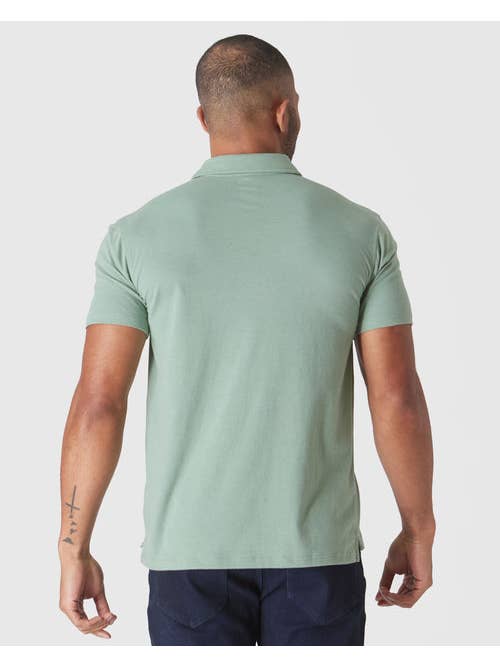 Short Sleeve Shirt | Polo | Heather Slate Green