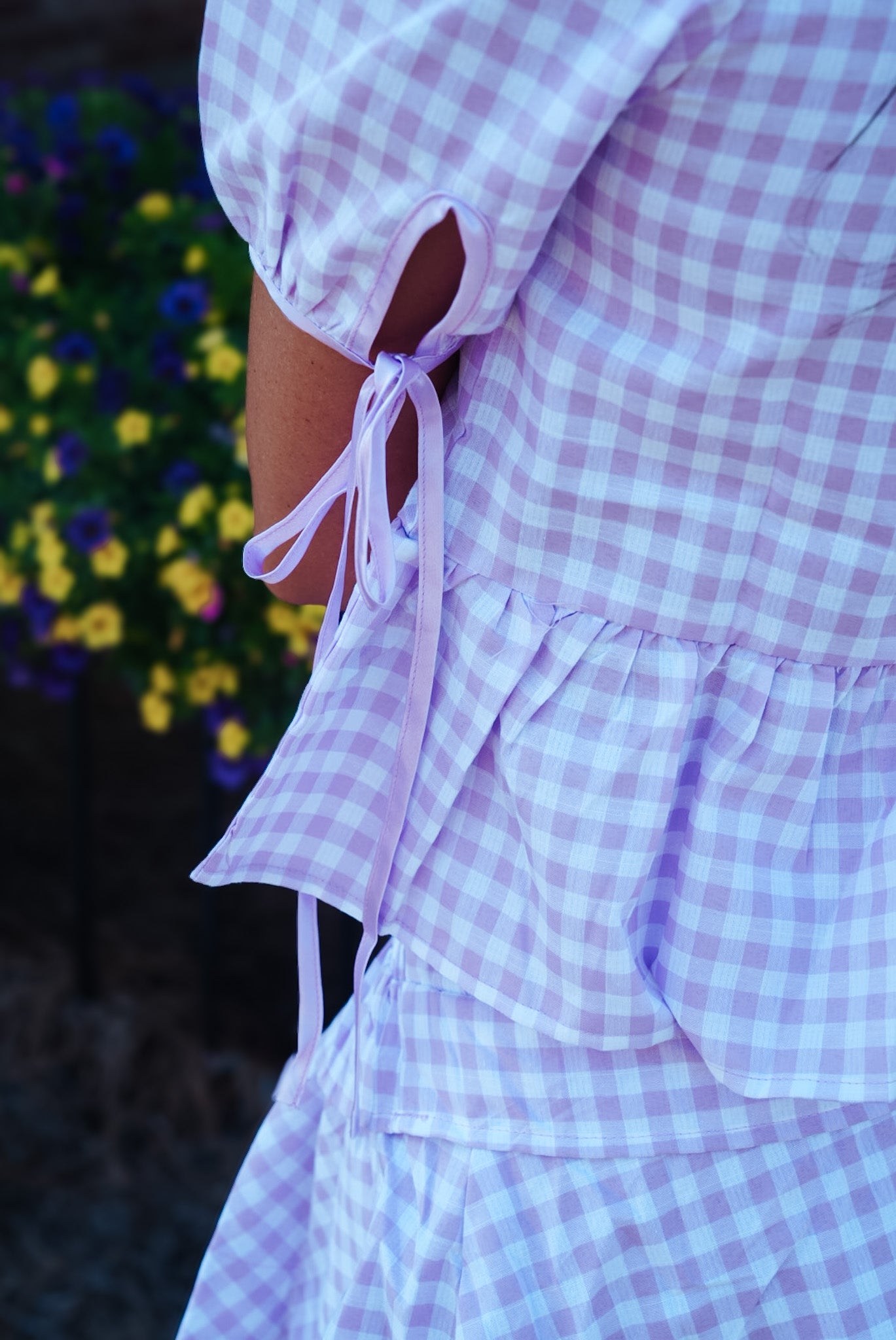 Plaid Ruffle Hem Set