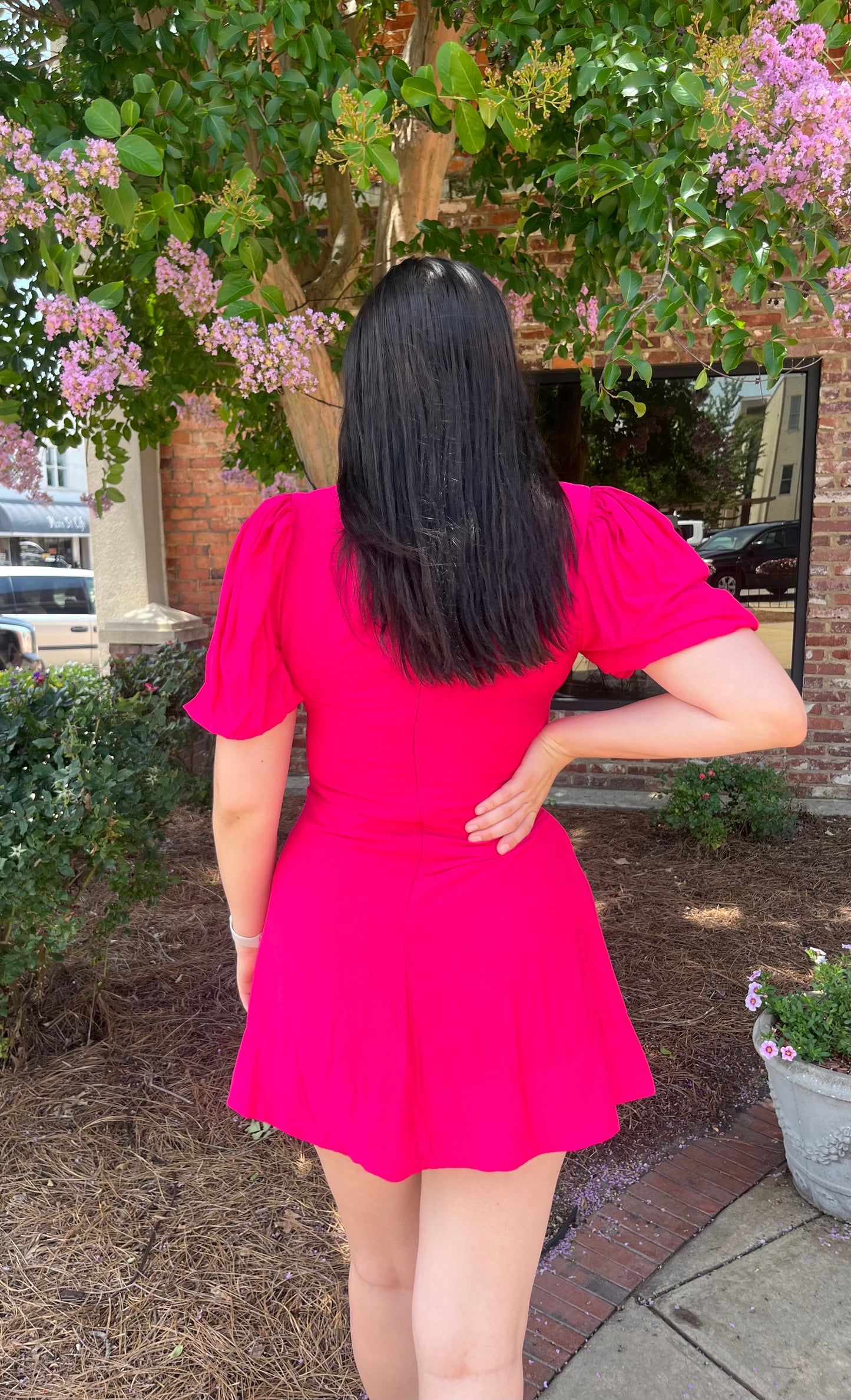 Front Decorative Seams Detail Dress