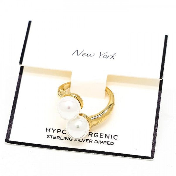 Gold Pearl Wrap Ring