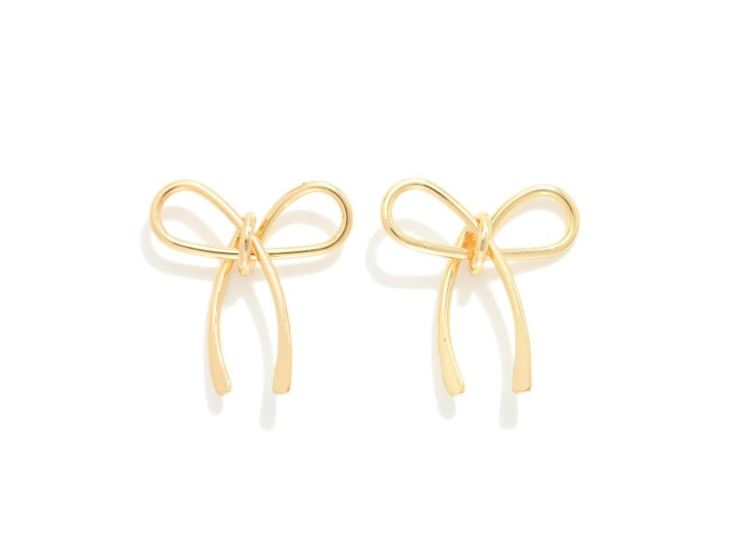 Metal Bow Stud Earrings