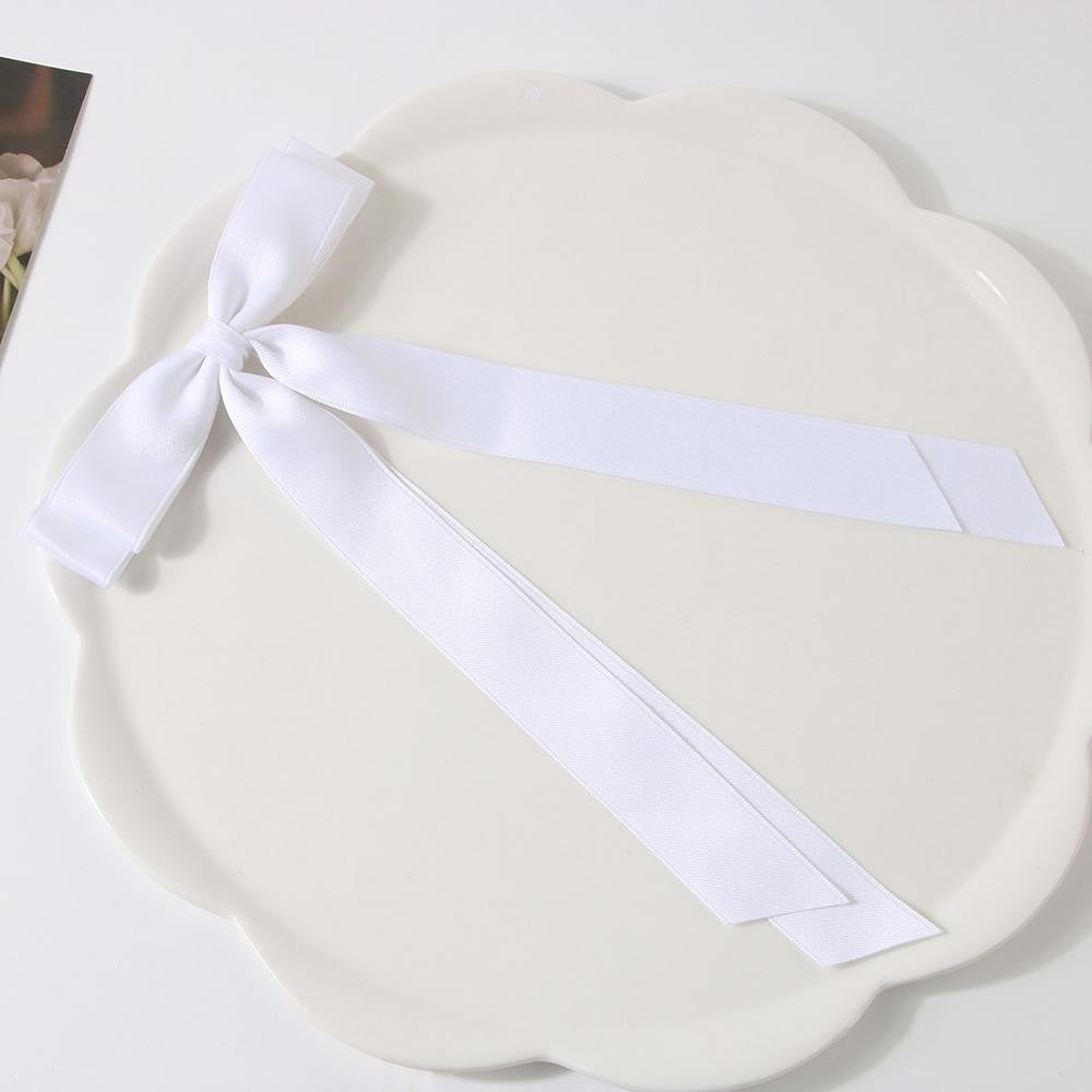 Cotton Sateen Clip On Hair Bow