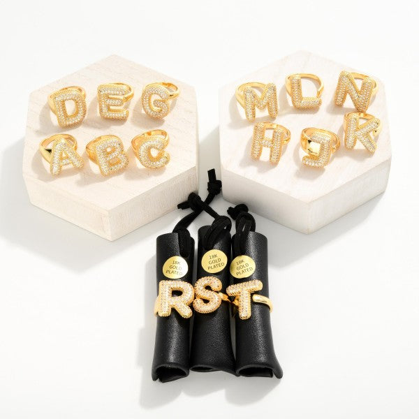 Gold Letter Ring