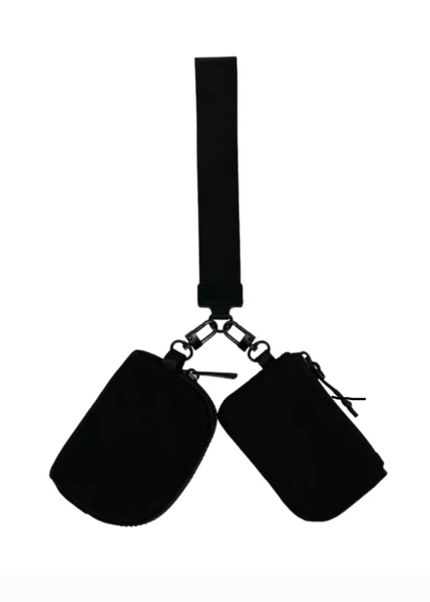 Double Pouch Wristlet Key Chain