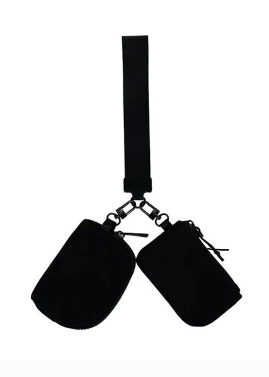 Double Pouch Wristlet Key Chain