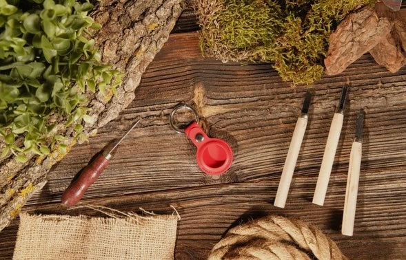Leather Air Tag Keychain