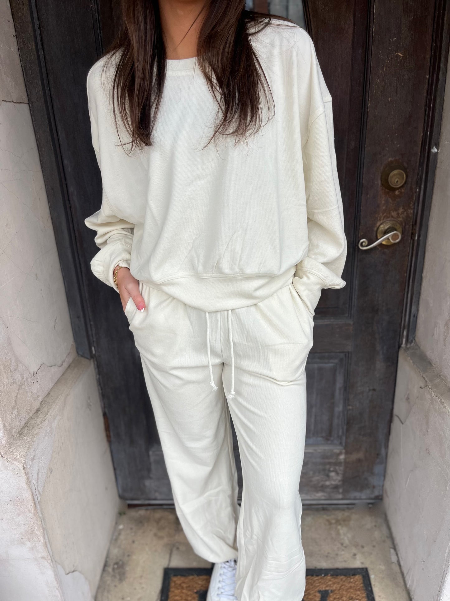 Soft Ribbed Comfort Fit Joggers