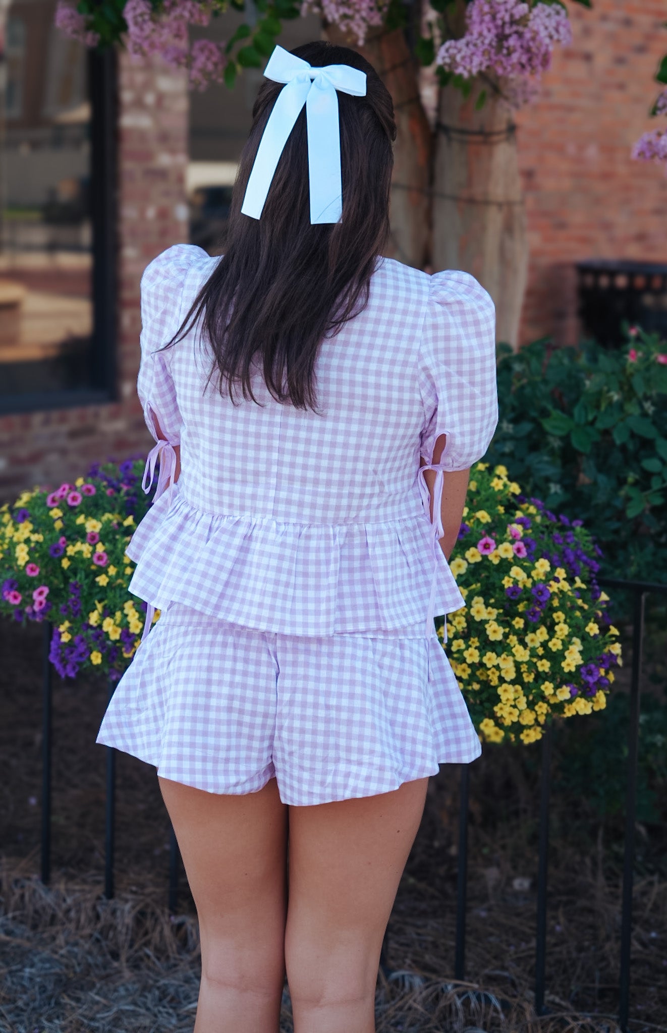 Plaid Ruffle Hem Set
