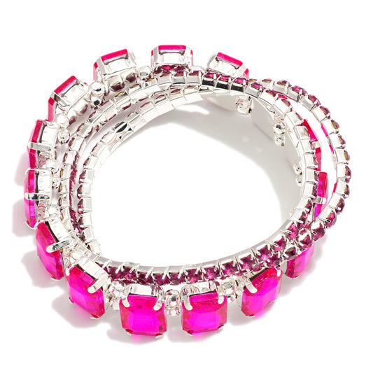 Colored Diamond Stretch Bracelet