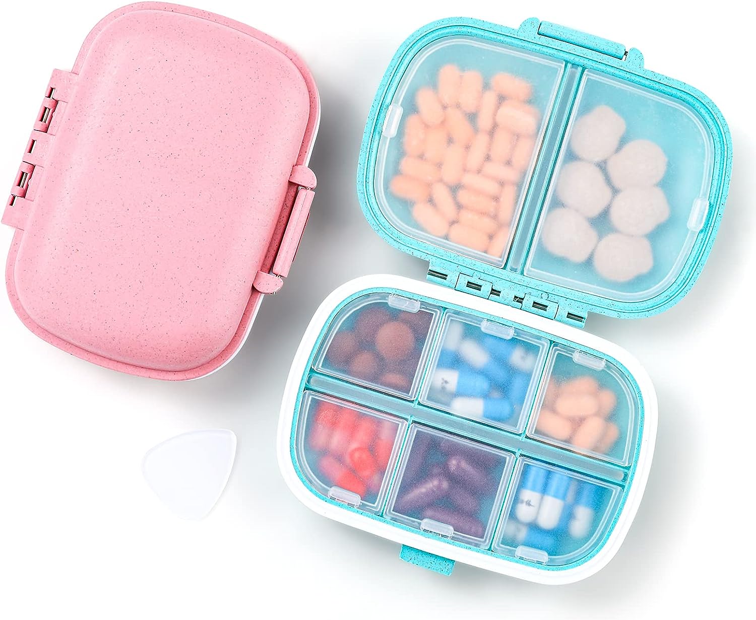 8 Compartment Travel Pill Organizer Box