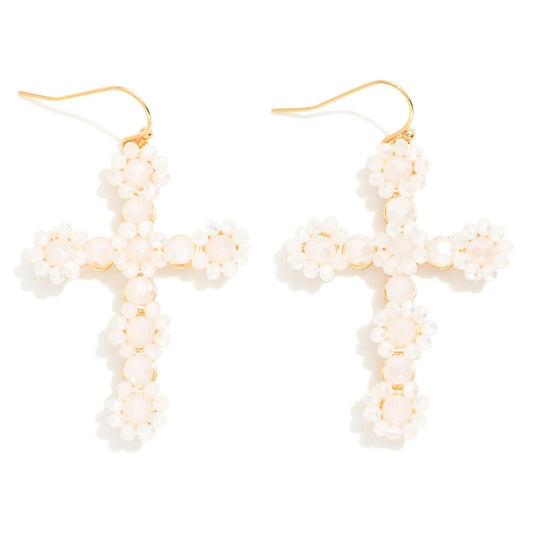 Cross Drop Earrings