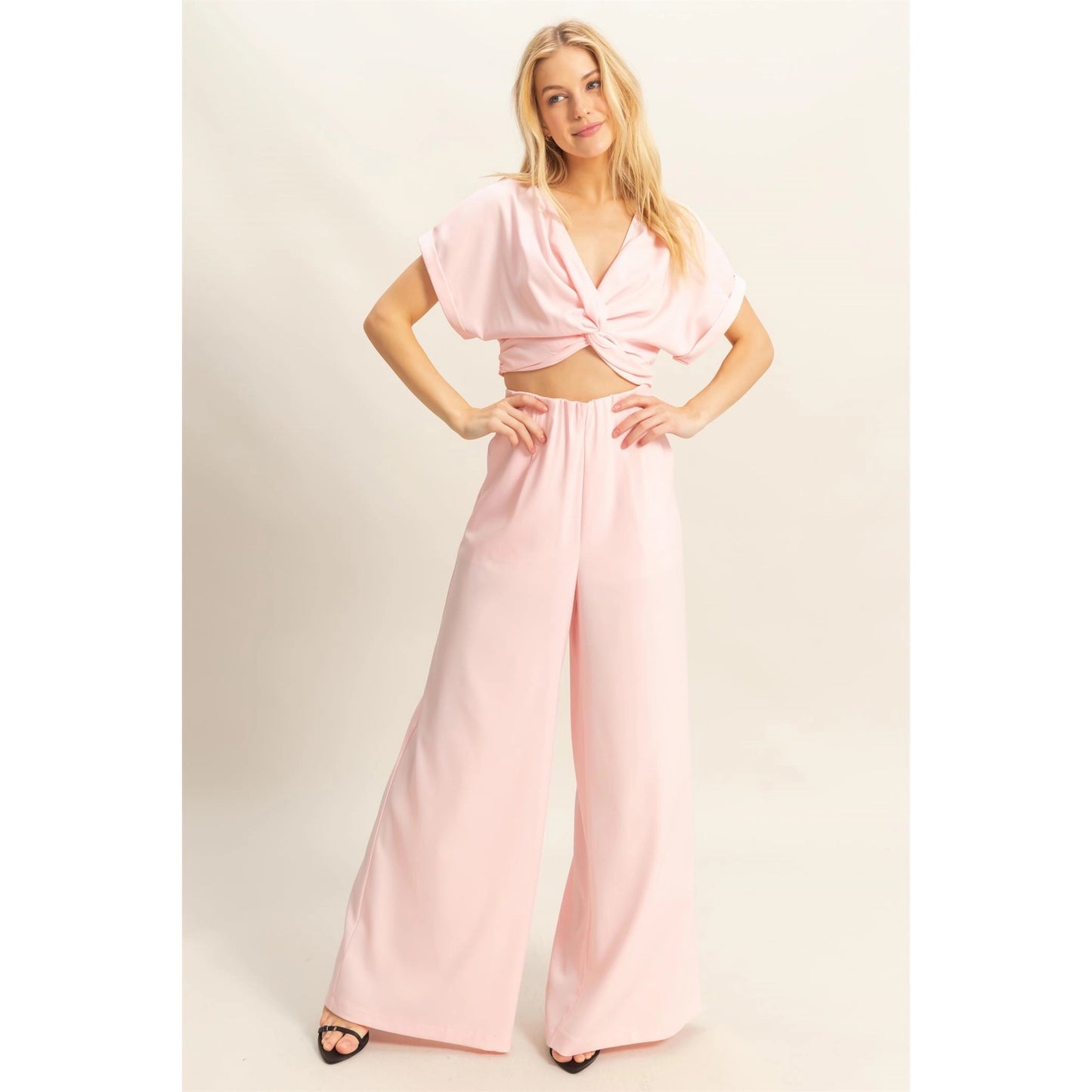 Pink Knot Pants Set