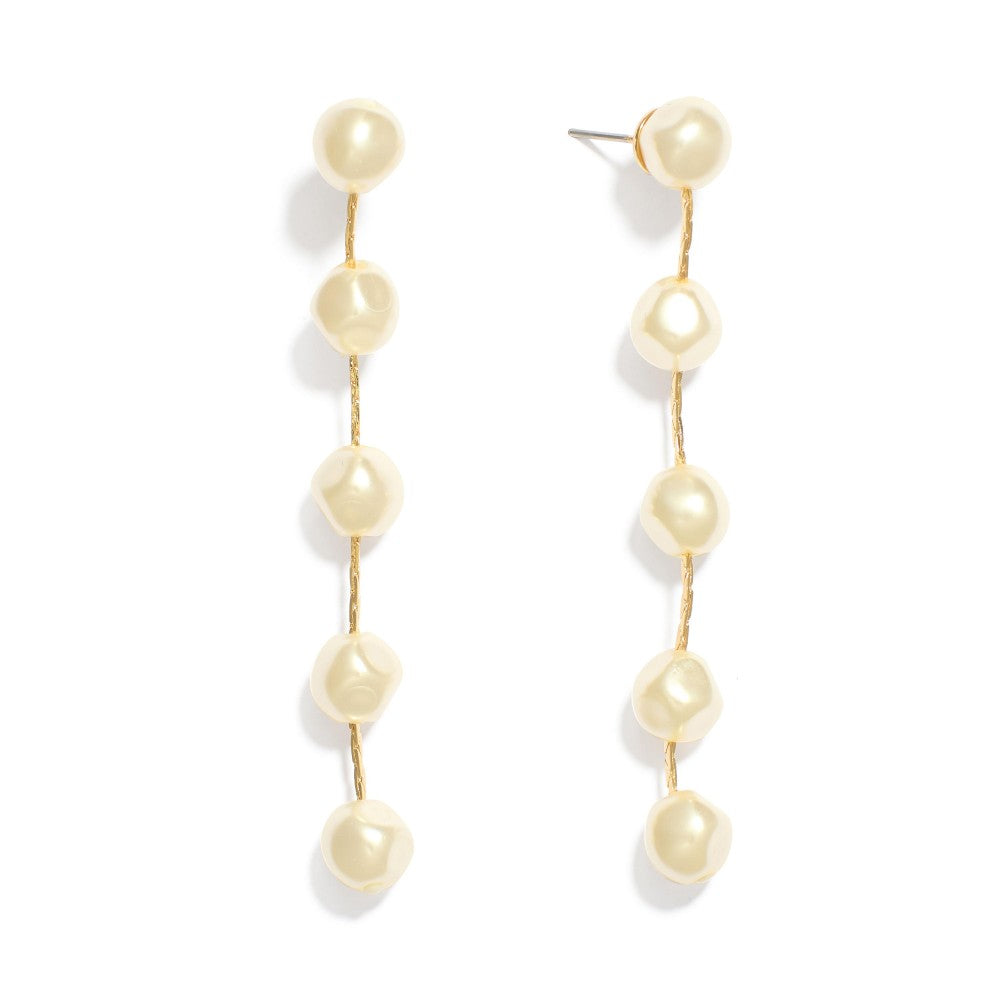 Pearl Chain Link Earrings