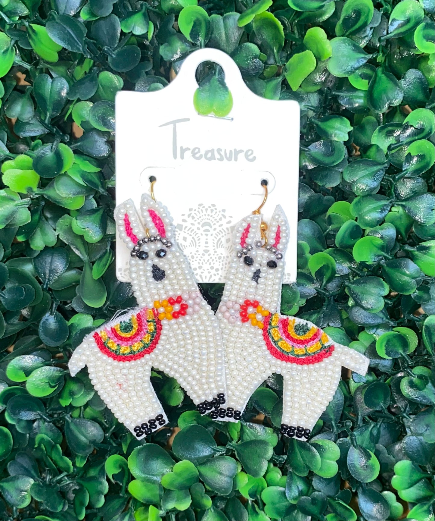 Llama Beaded Earrings