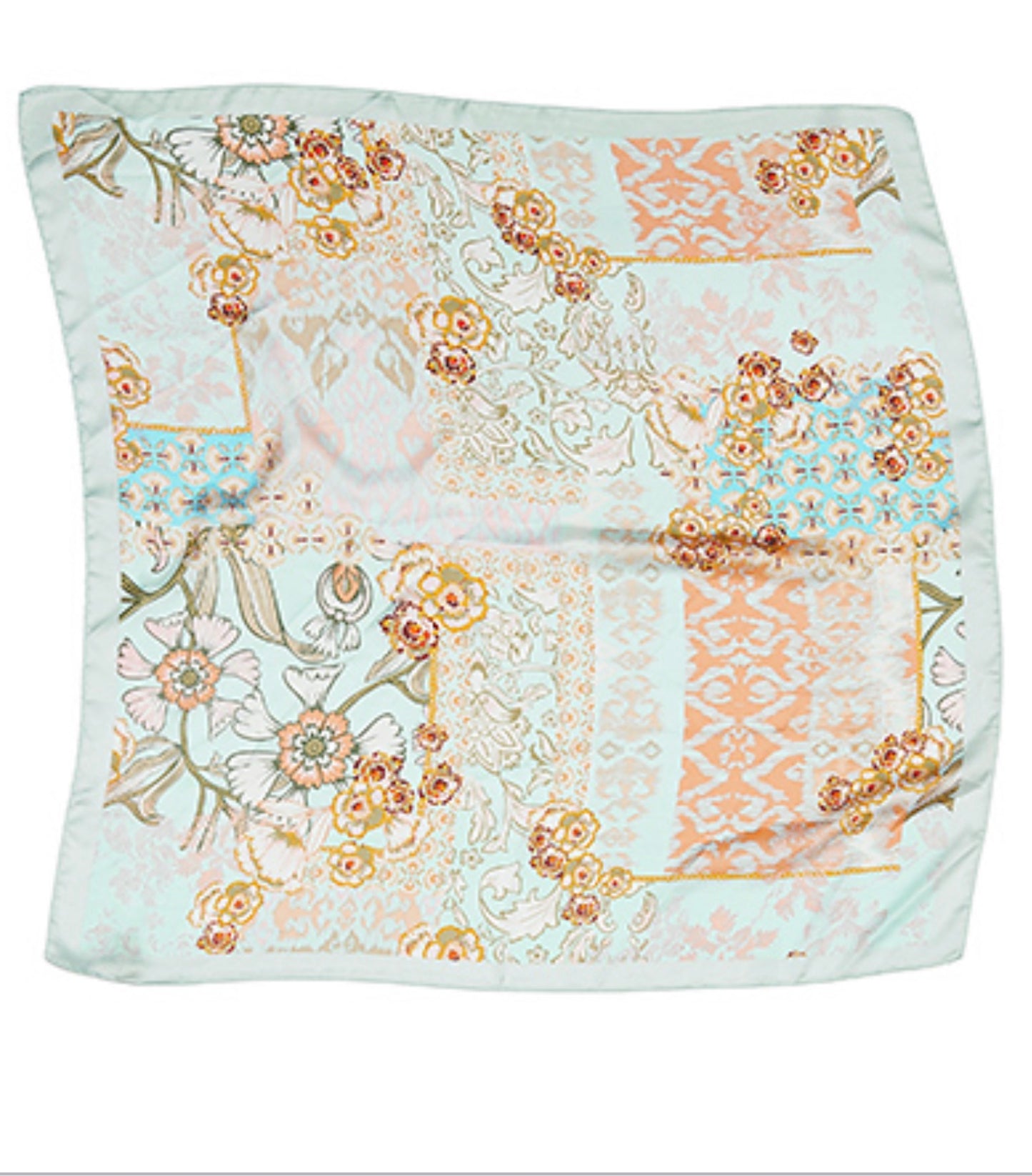 Floral Printed Silky Bandana