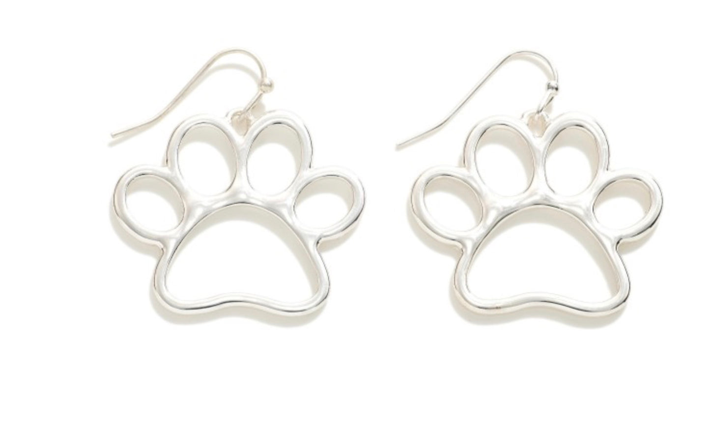 Paw print Drop Earrings