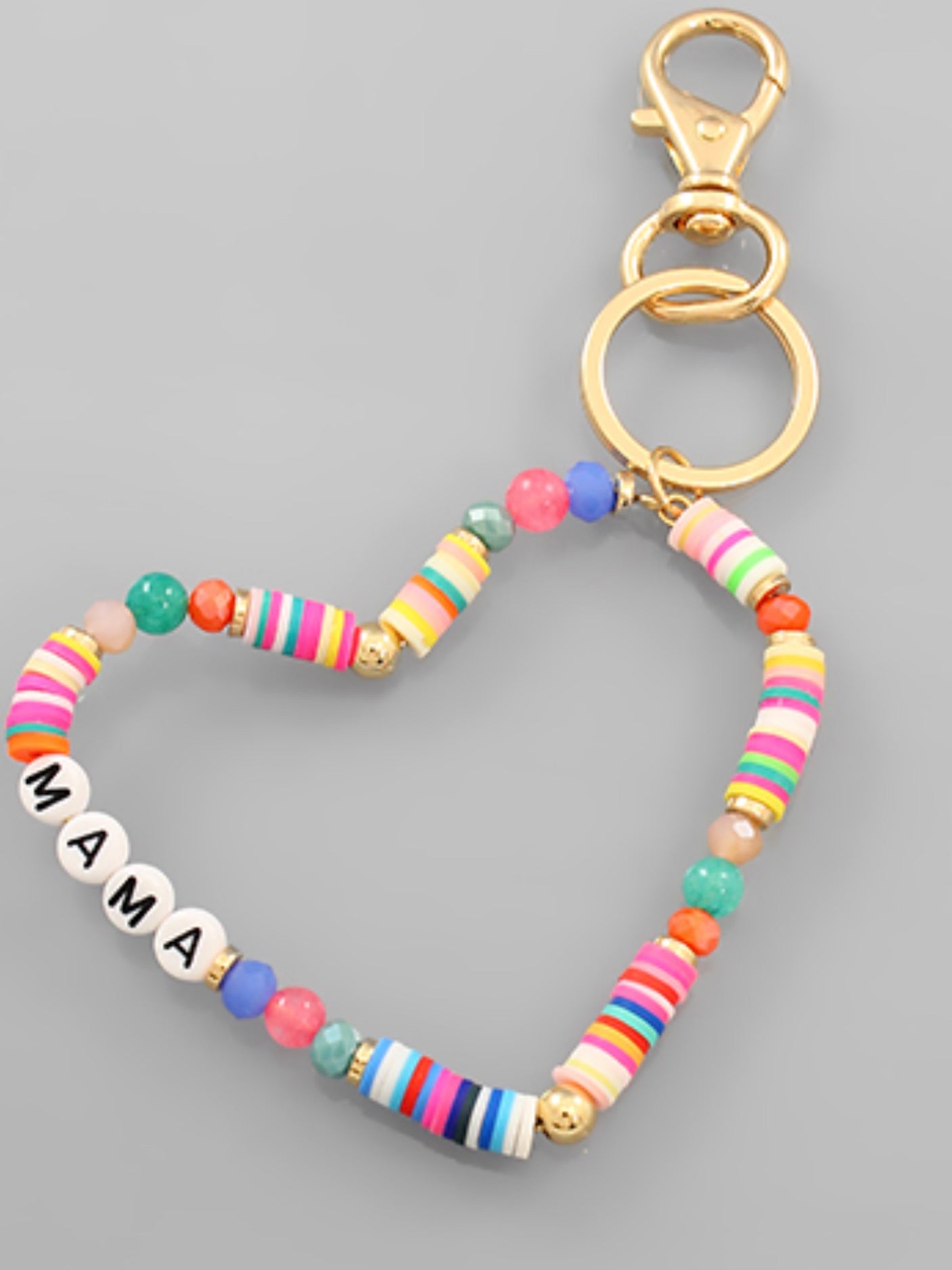 MAMA Bead Circle Key Chain